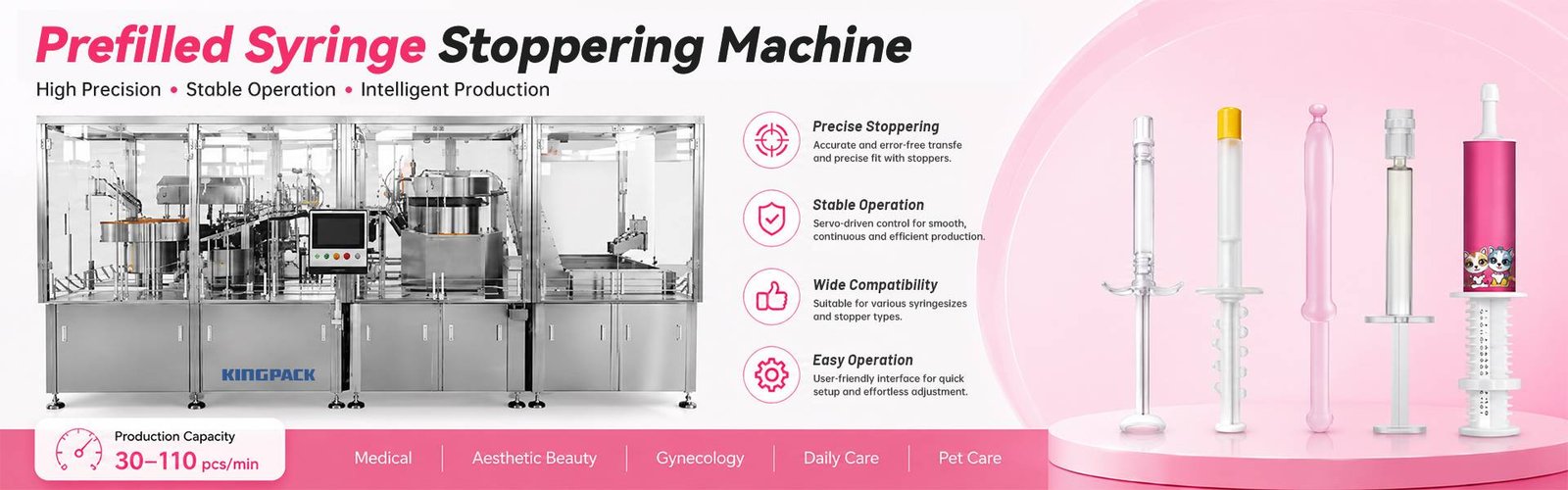 Prefilled Syringe Stoppering Machine