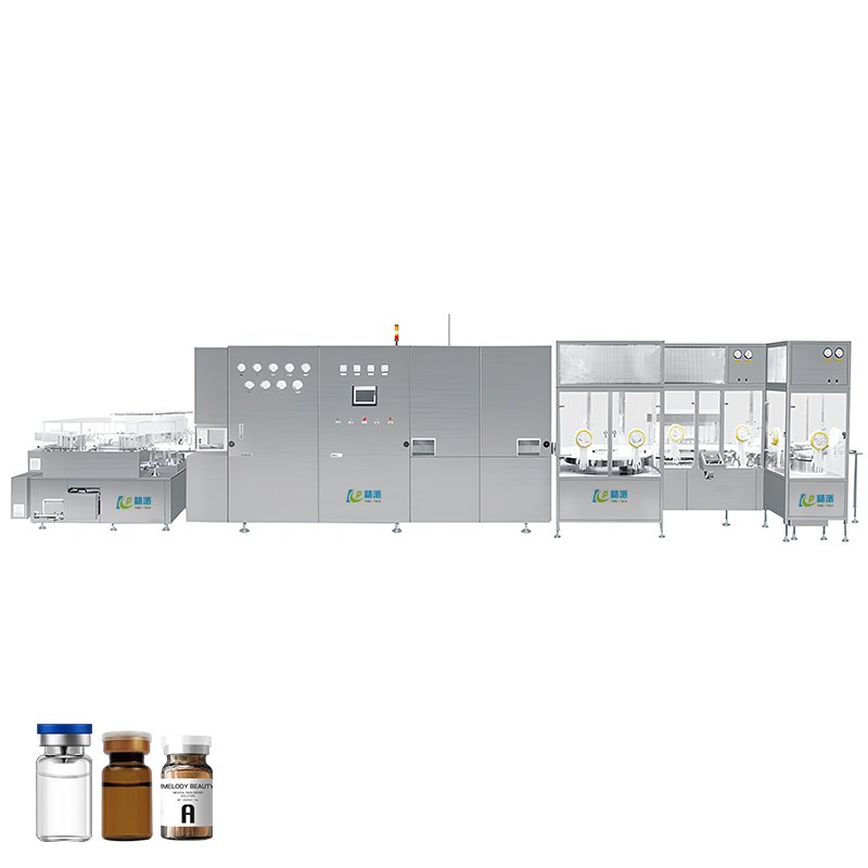 vial bottle liquid washing and drying filling linkage line