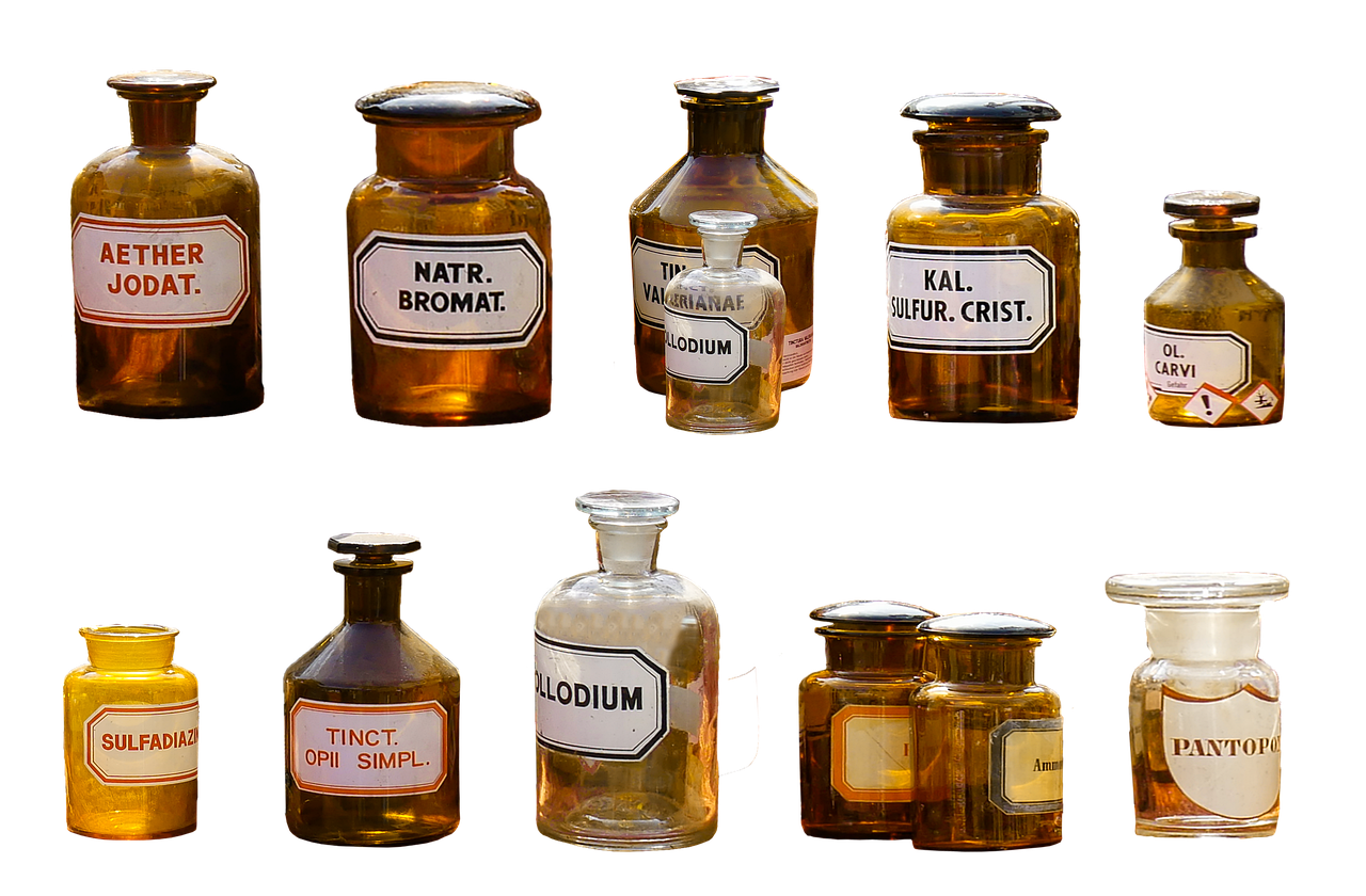 pharmacy, isolated, health, medicine, bottle, chemistry, science, laboratory, mix, vial