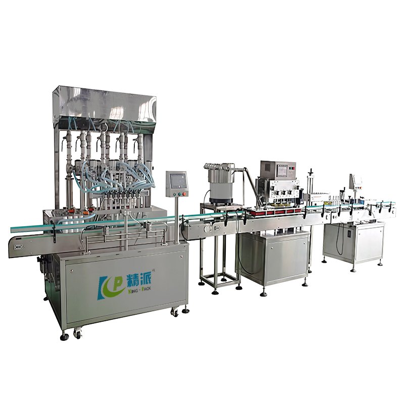 kpgz 8 8 straight line filling screw cap labeling production line