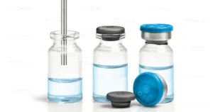 Sterile small vials in a linear filling, closing and labeling line
