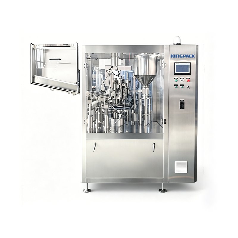 Automatic tube filling and sealing machine for aluminum tubes
