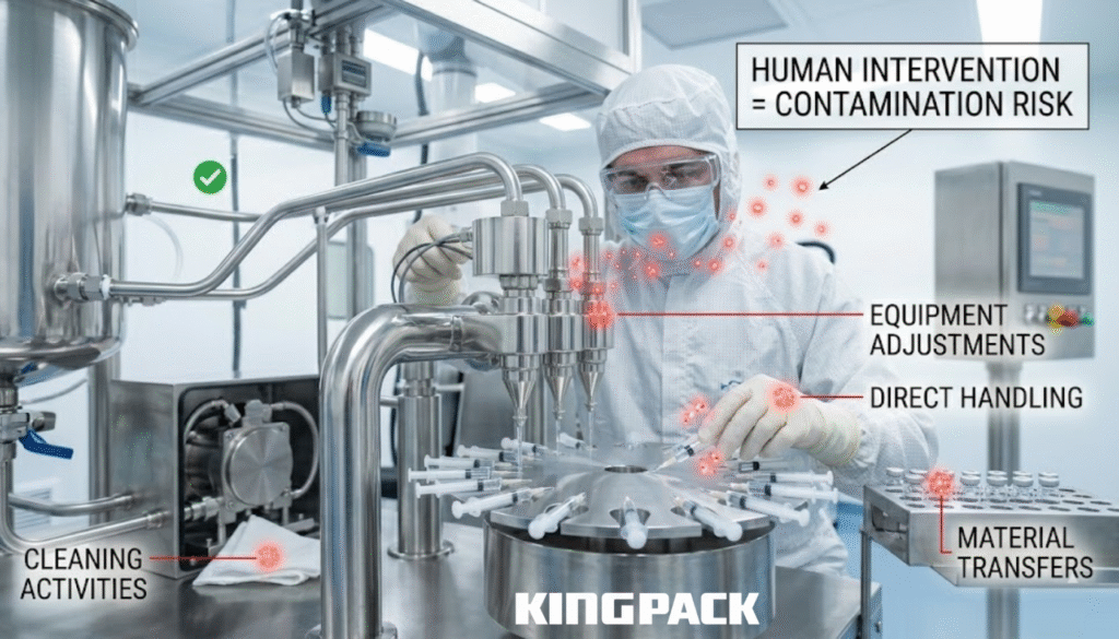 human intervention as a contamination risk in manufacturing