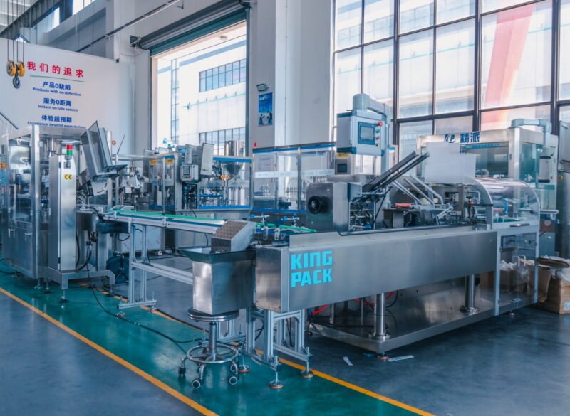 KING PACK filling and packaging line in the workshop