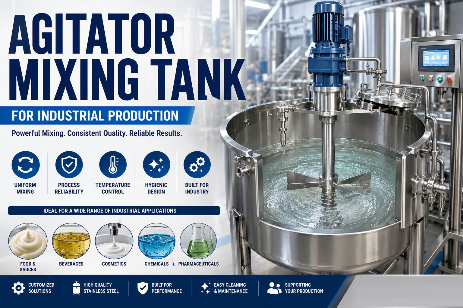 cover image for article agitator mixing tank for industrial production