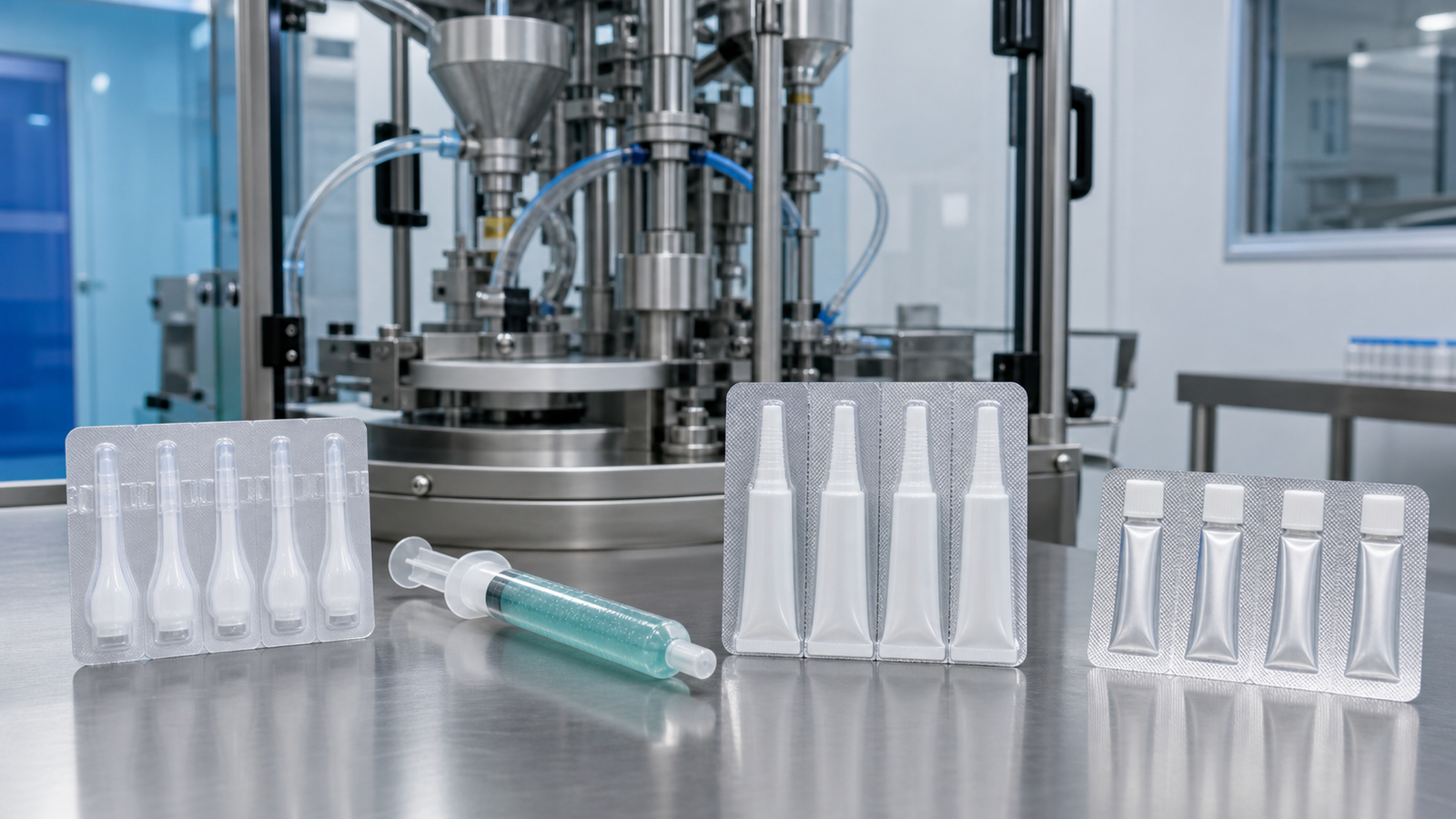 Single-dose tube formats used in veterinary pharmaceutical packaging