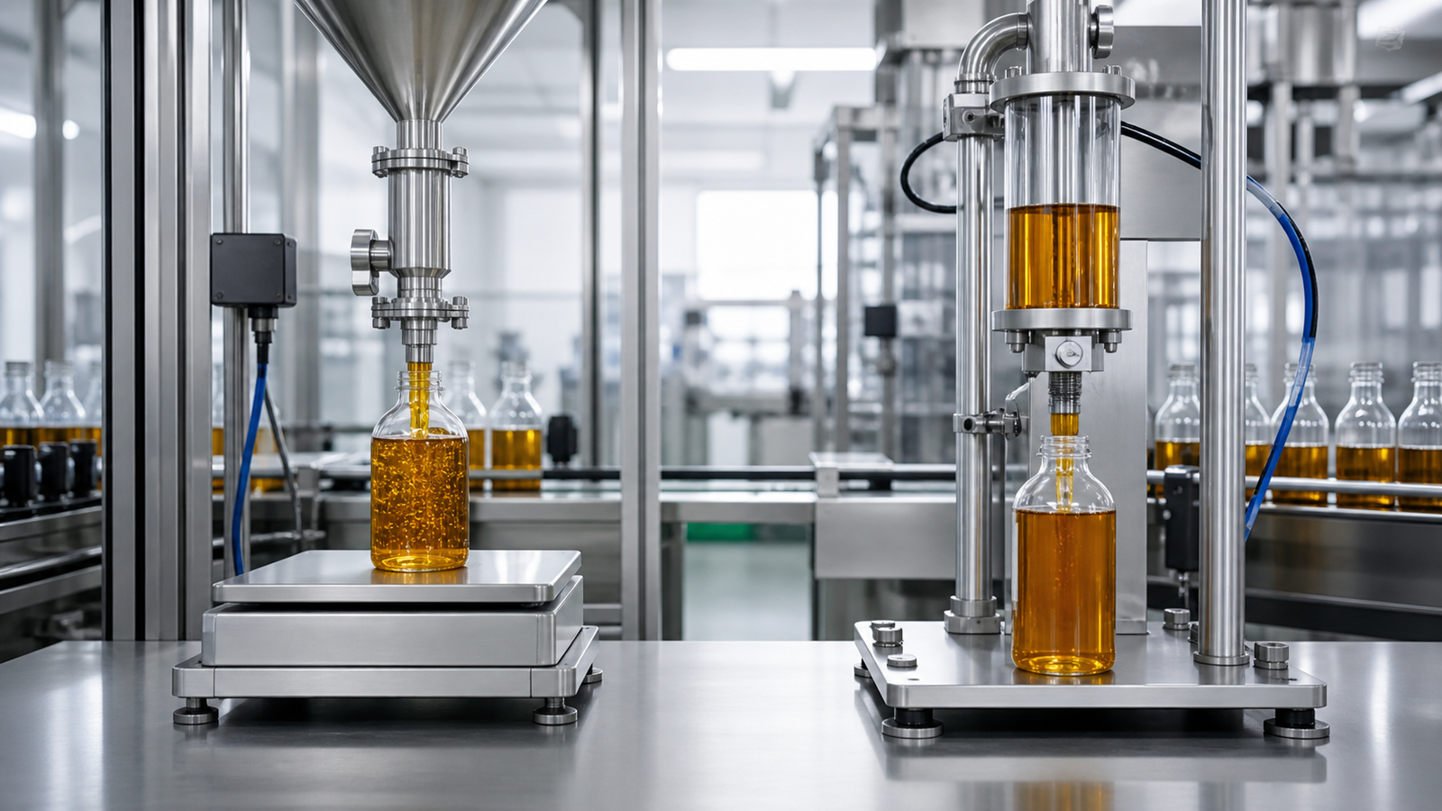 Weight filling compared with volumetric filling