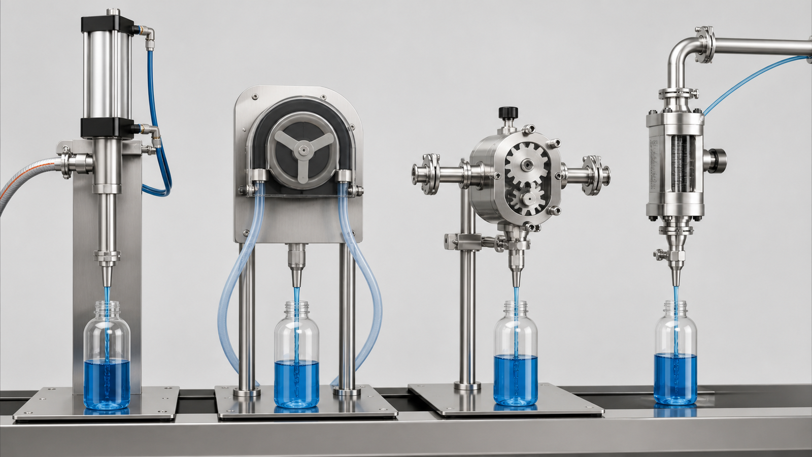 Four volumetric metering methods for liquid filling