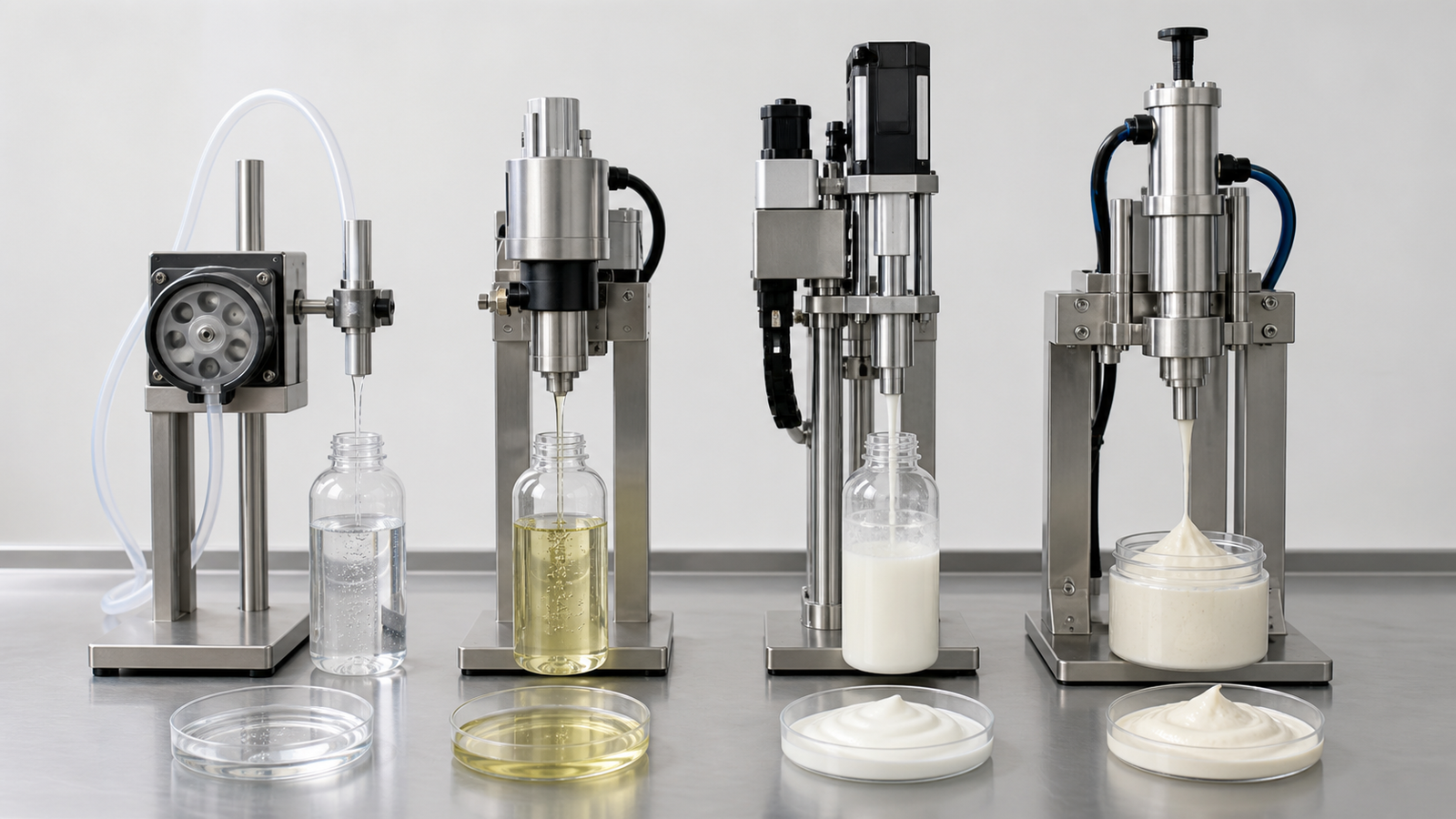 Choosing a liquid filling pump by product behavior