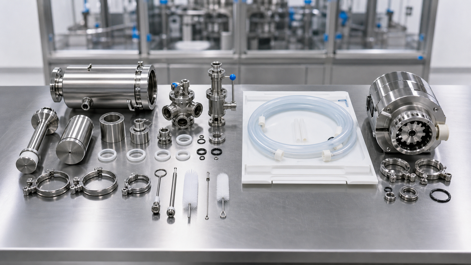 Filling machine cleaning, changeover and product-contact parts