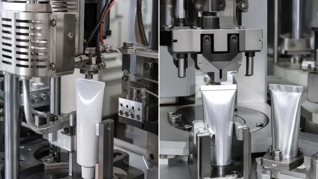 Hot-air and aluminum tube sealing tool comparison