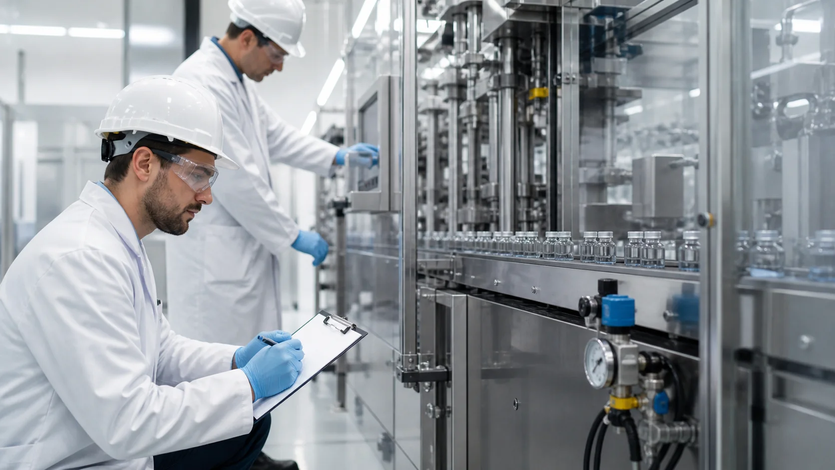 Factory acceptance testing for a pharmaceutical filling line