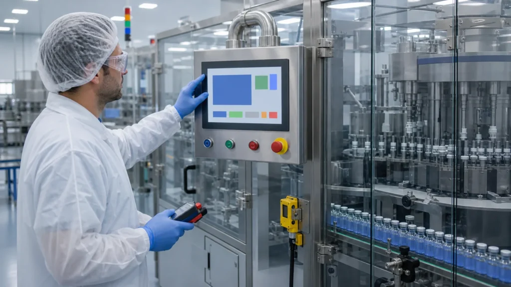 Alarm and interlock testing during filling line FAT