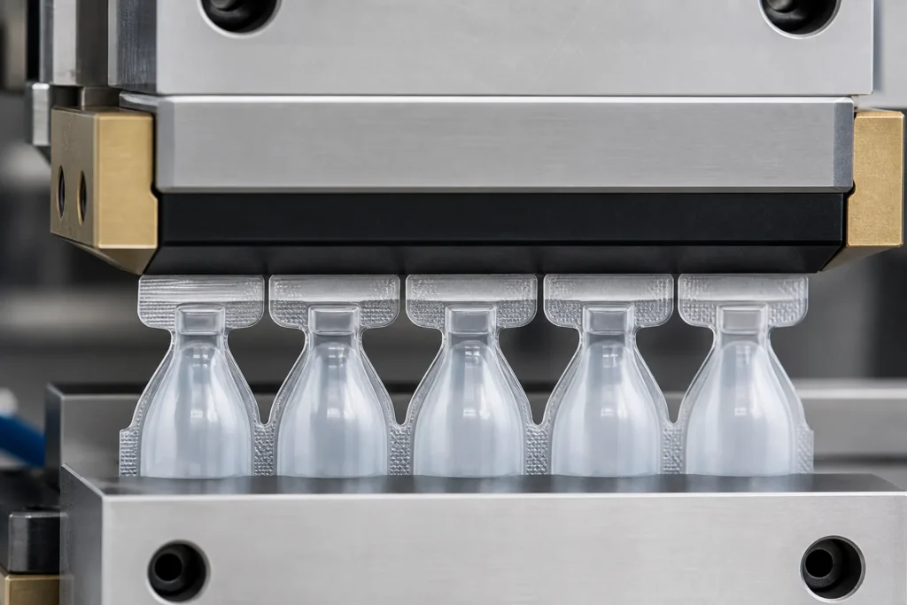 Heat-sealing station for leak-resistant spot-on pipettes