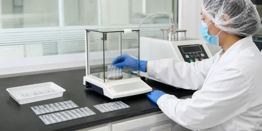 Dose accuracy testing for isoxazoline spot-on pipette filling