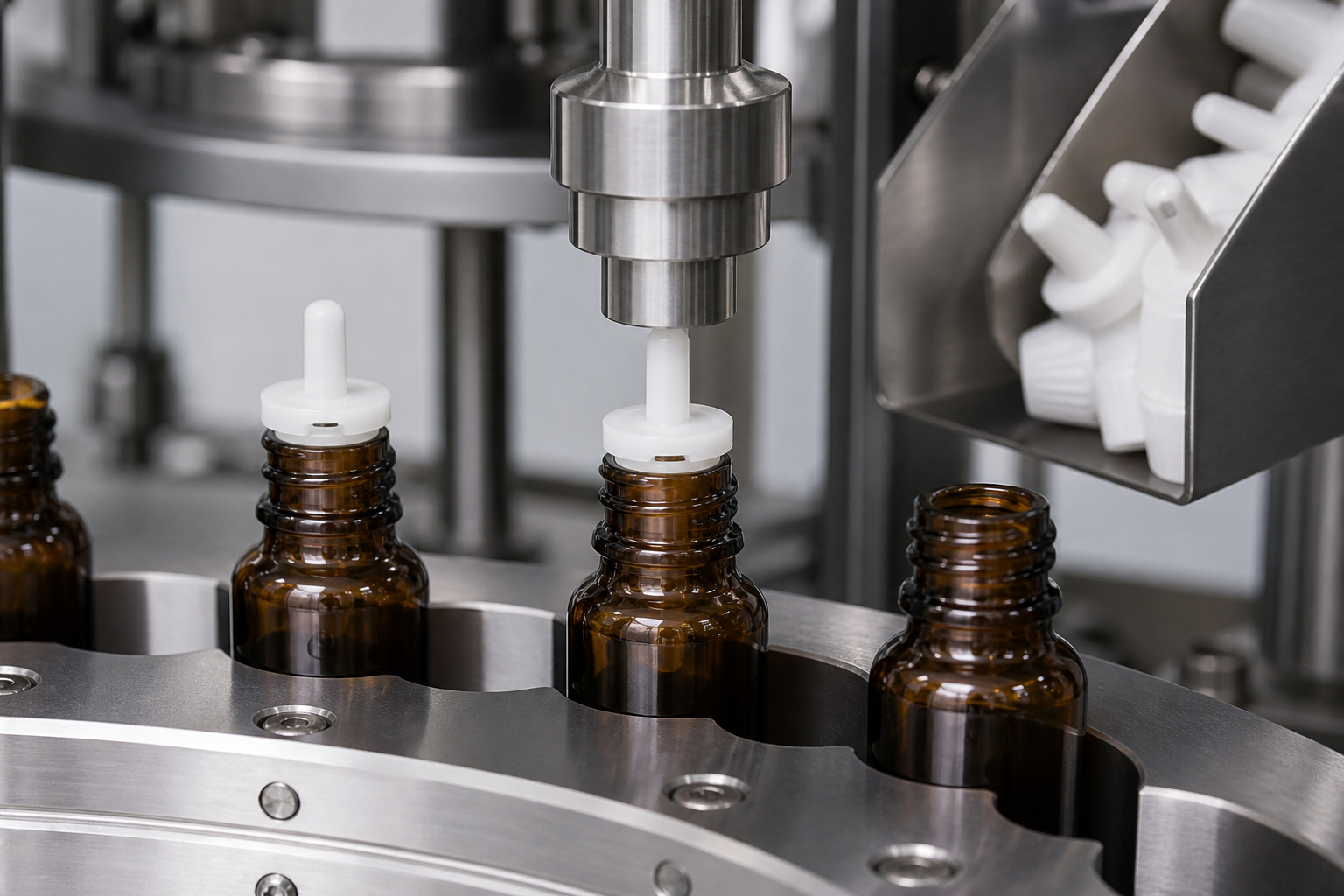Pet Oral Liquid Filling Line: Bottle, Dropper Insert and Cap Selection