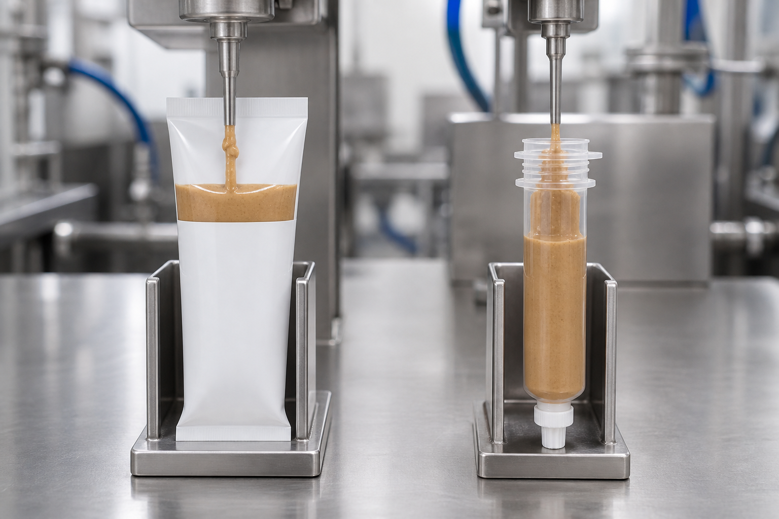 Tube vs dosing syringe filling for pet paste