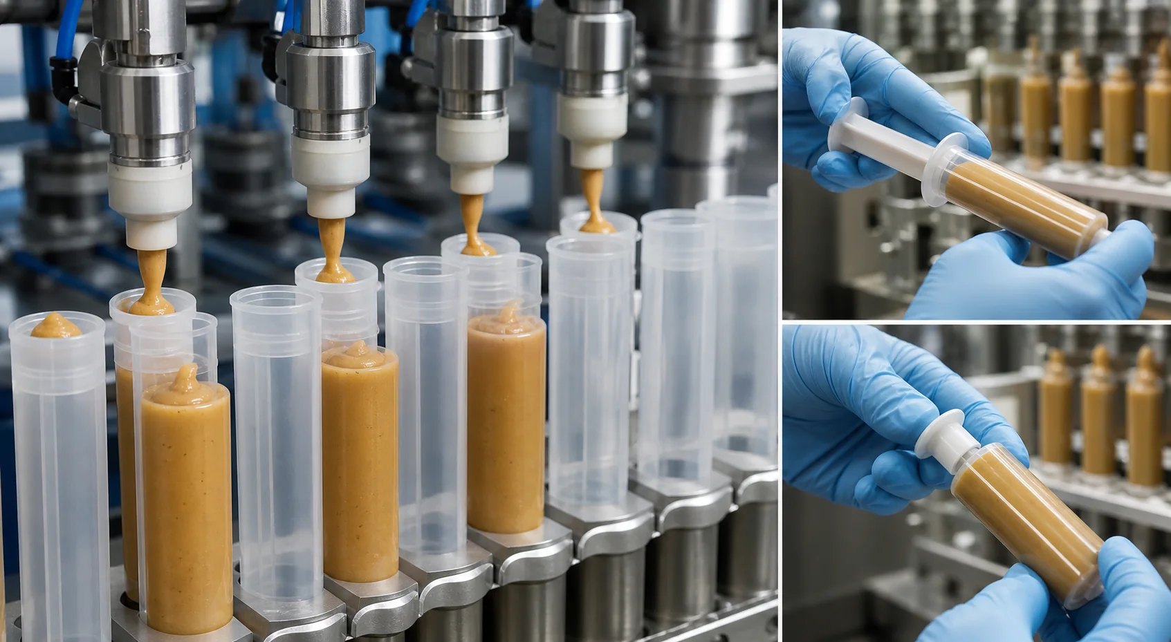 High-viscosity veterinary oral paste filling and plunger assembly