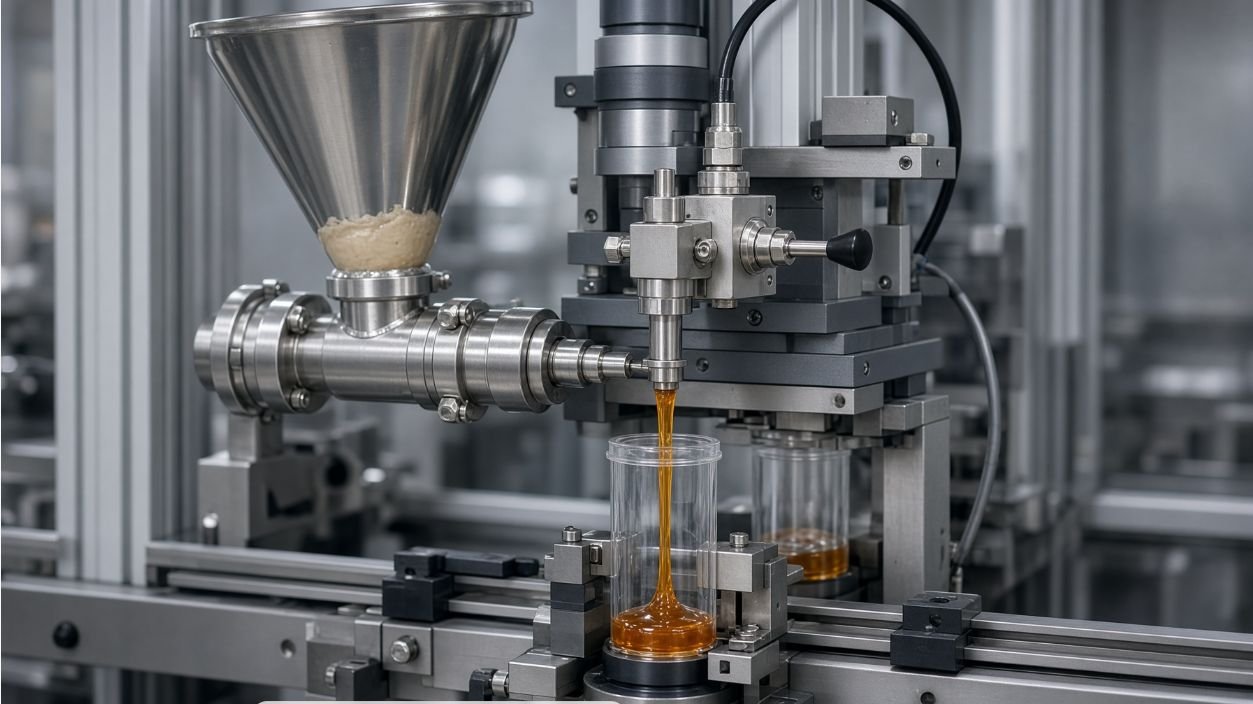Positive displacement pump dosing viscous gel bait