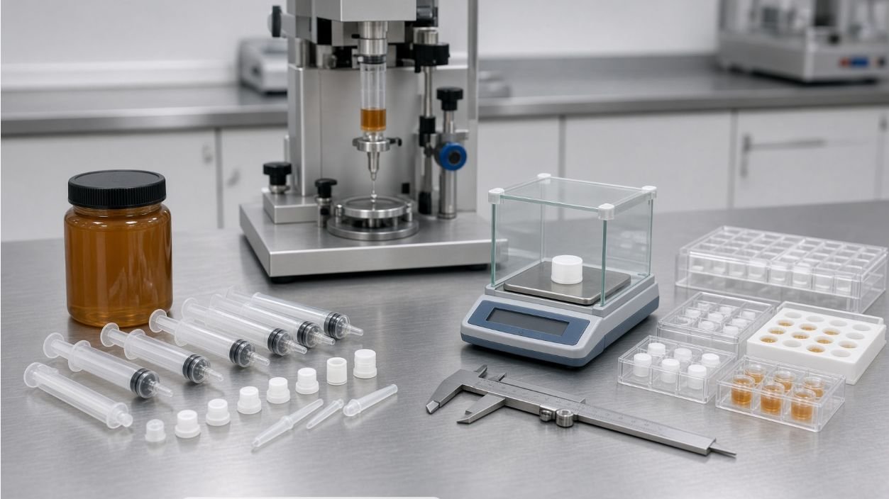 Buyer sample checklist for gel bait syringe filling trial