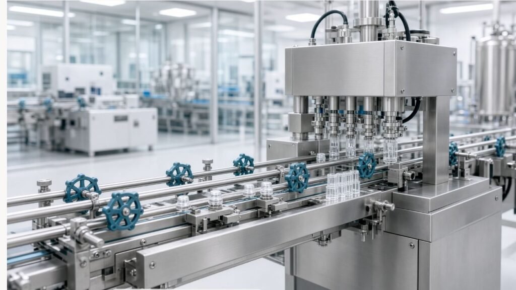 Veterinary vial change parts and closure handling for glass and plastic formats