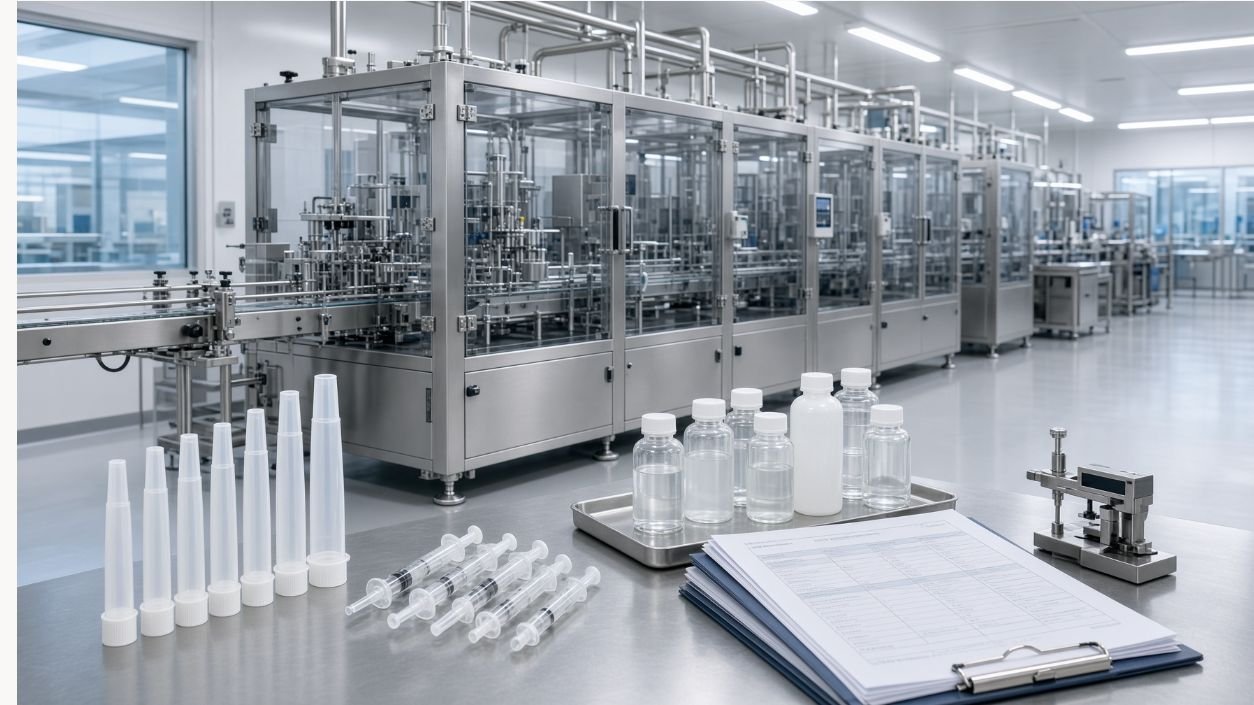 IQ OQ PQ qualification evidence for veterinary tube syringe and bottle filling lines
