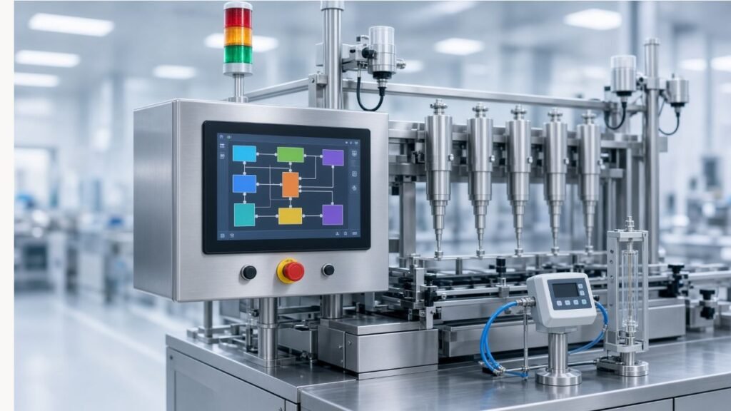 Operational qualification testing of filling machine recipes sensors alarms and dosing controls