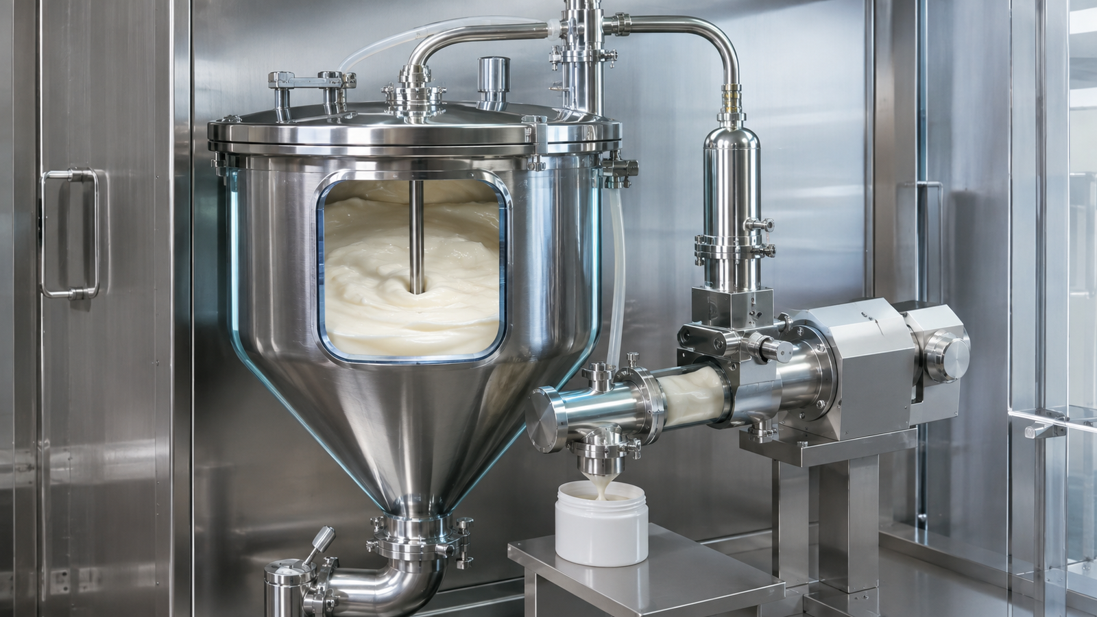 High-viscosity product deaeration and dosing system