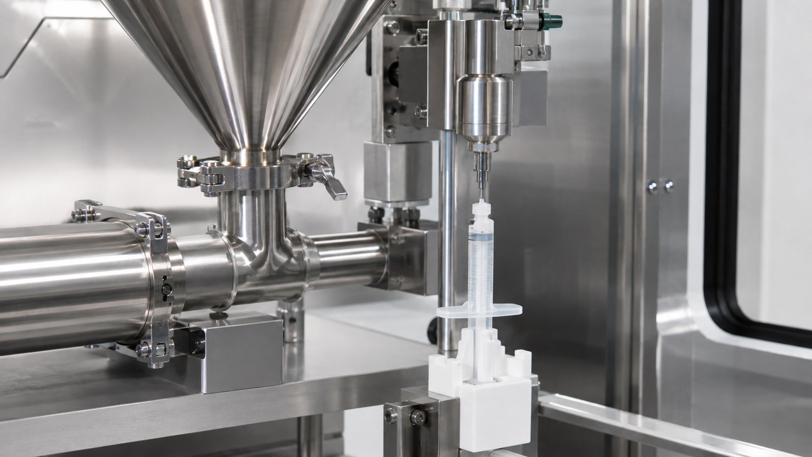 Hygienic dosing system for intrauterine infusion syringe filling