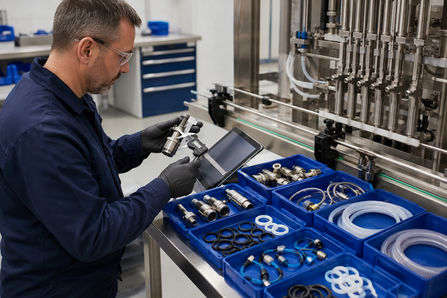 Parts & Consumables work on automatic filling and packaging equipment