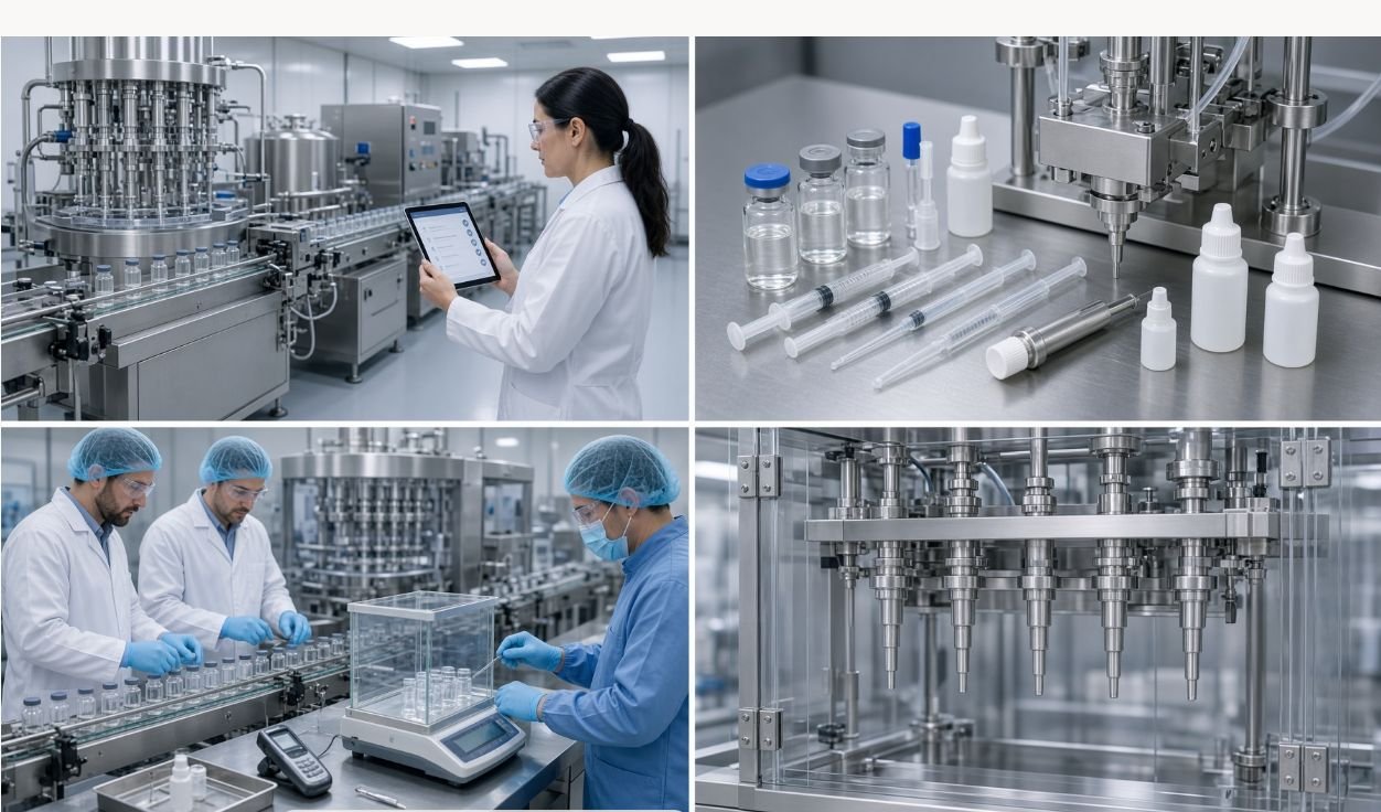 Veterinary filling line FAT testing for dosing accuracy and acceptance