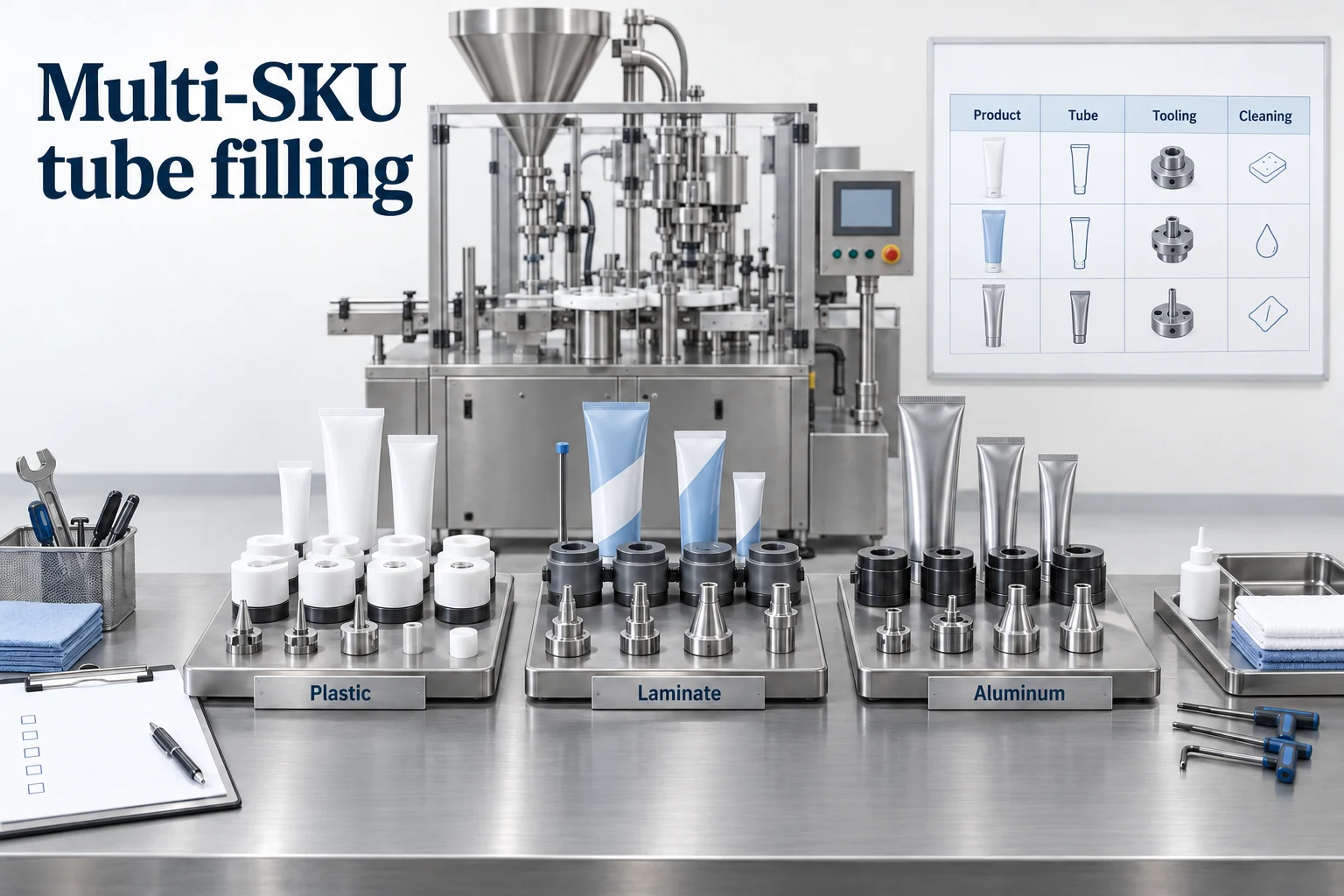 Selecting a Multi-SKU Tube Filler for Contract Manufacturing concept illustration