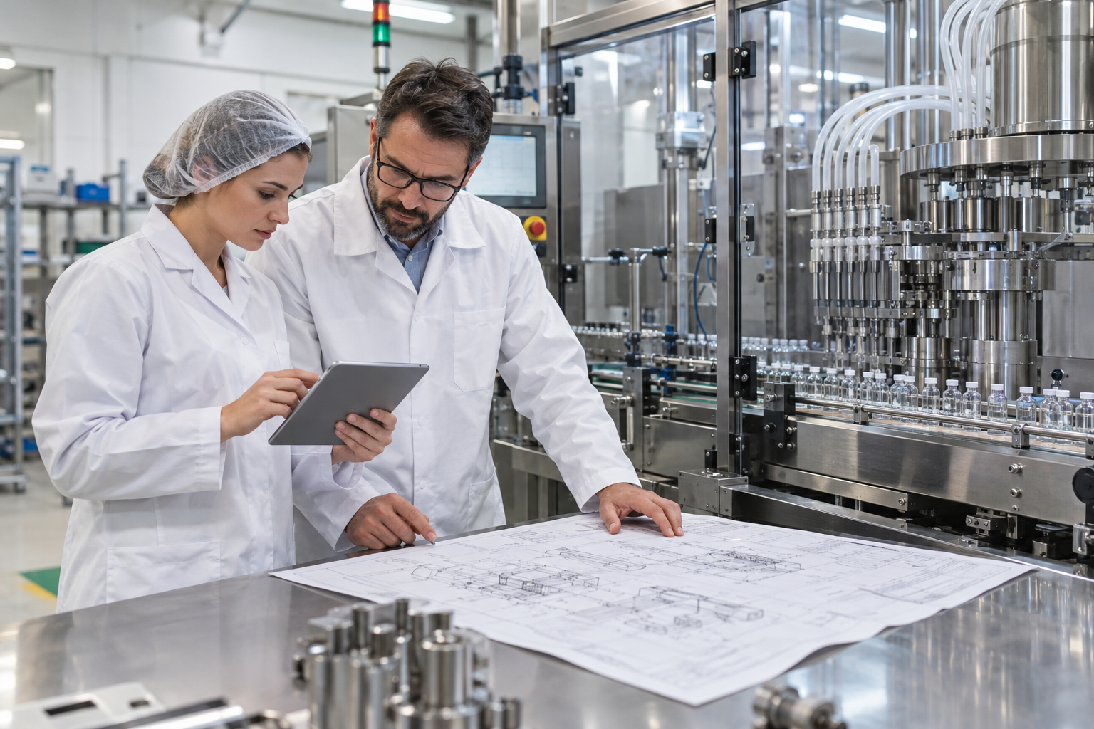 Factory acceptance testing for a pharmaceutical filling machine