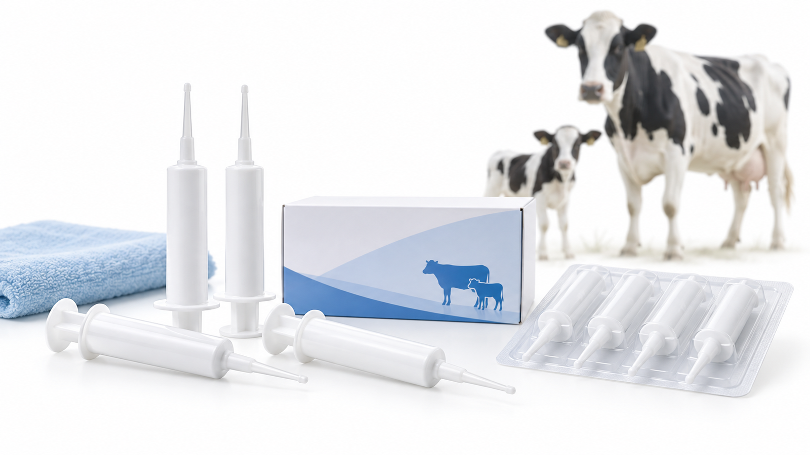 Veterinary oral paste, deworming dose and pet nutrition gel syringe applications with animal-use context